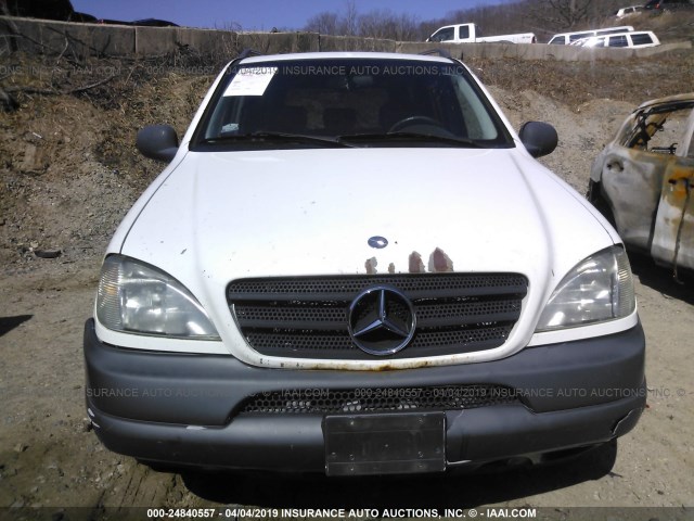 4JGAB54EXXA113987 - 1999 MERCEDES-BENZ ML 320 WHITE photo 6