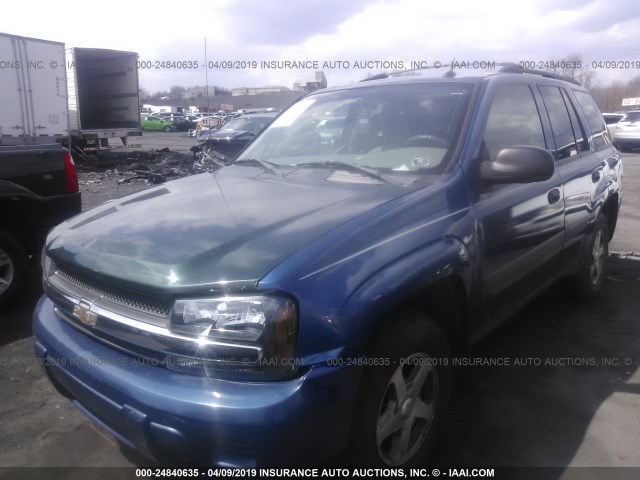 1GNDT13S952123231 - 2005 CHEVROLET TRAILBLAZER LS/LT BLUE photo 2