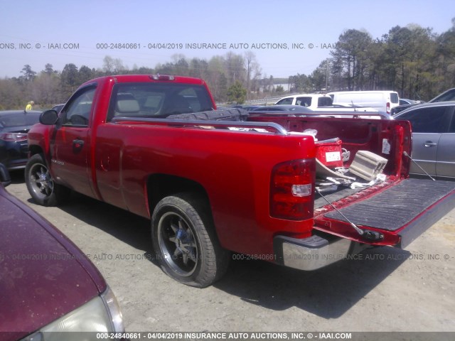 1GCEC14C28Z285573 - 2008 CHEVROLET SILVERADO C1500 RED photo 3