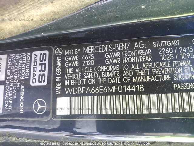 WDBFA66E6MF014418 - 1991 MERCEDES-BENZ 500 SL BLUE photo 9