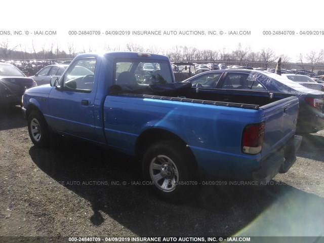 1FTYR10C7YPA18278 - 2000 FORD RANGER BLUE photo 3