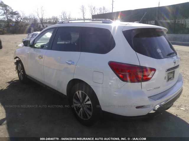 5N1DR2MM3HC682717 - 2017 NISSAN PATHFINDER S/SV/SL/PLATINUM WHITE photo 3
