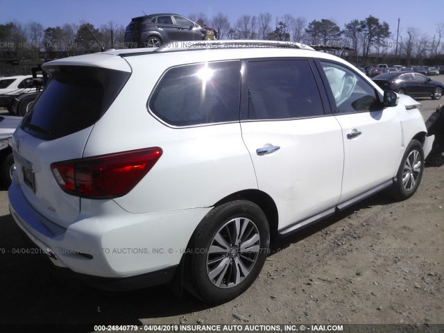 5N1DR2MM3HC682717 - 2017 NISSAN PATHFINDER S/SV/SL/PLATINUM WHITE photo 4