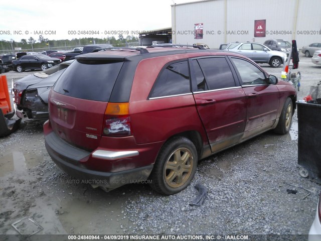 2C8GF68465R650017 - 2005 CHRYSLER PACIFICA TOURING MAROON photo 4