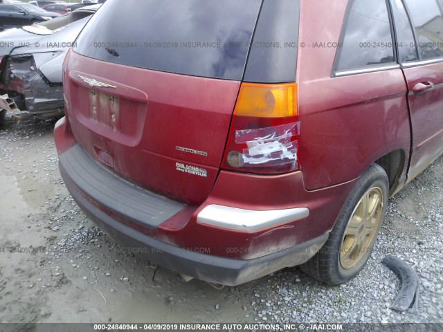 2C8GF68465R650017 - 2005 CHRYSLER PACIFICA TOURING MAROON photo 6