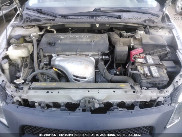 JTKDE177250046716 - 2005 TOYOTA SCION TC SILVER photo 10
