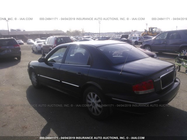 KMHWF35H55A114307 - 2005 HYUNDAI SONATA GLS/LX BLACK photo 3