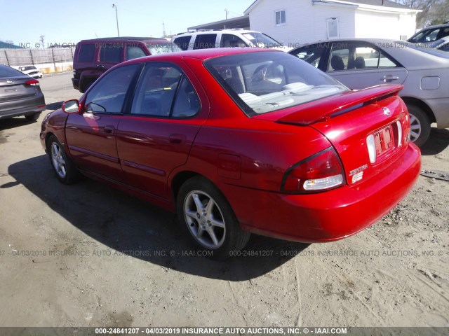 3N1AB51DX2L716510 - 2002 NISSAN SENTRA SE-R SPEC V RED photo 3