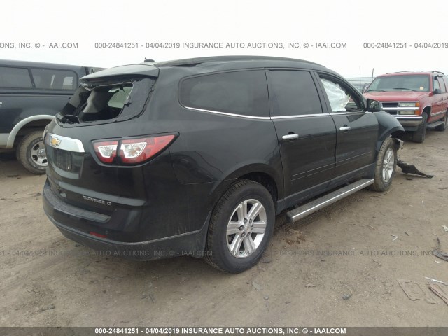 1GNKRHKDXEJ291290 - 2014 CHEVROLET TRAVERSE LT BLACK photo 4