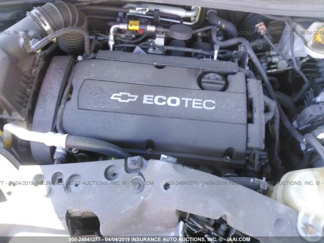 1G1JA6SHXC4102659 - 2012 CHEVROLET SONIC LS BLACK photo 10