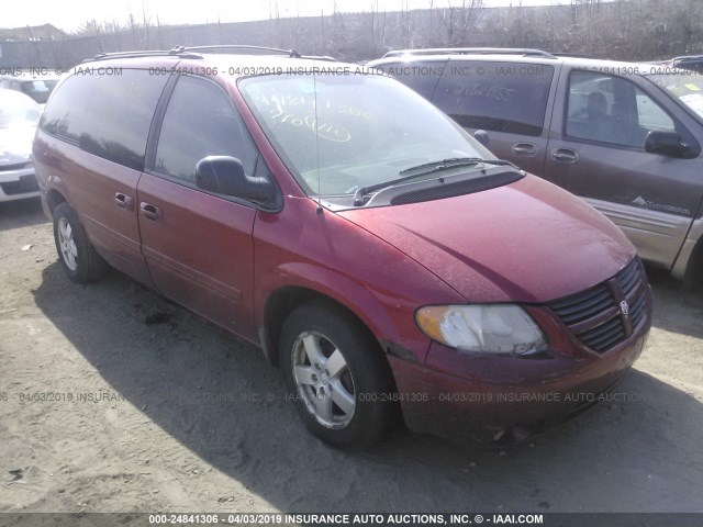 2D4GP44L35R562366 - 2005 DODGE GRAND CARAVAN SXT RED photo 1