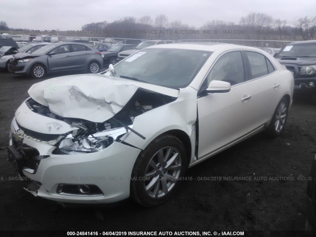 1G11H5SL9EF245541 - 2014 CHEVROLET MALIBU LTZ WHITE photo 2