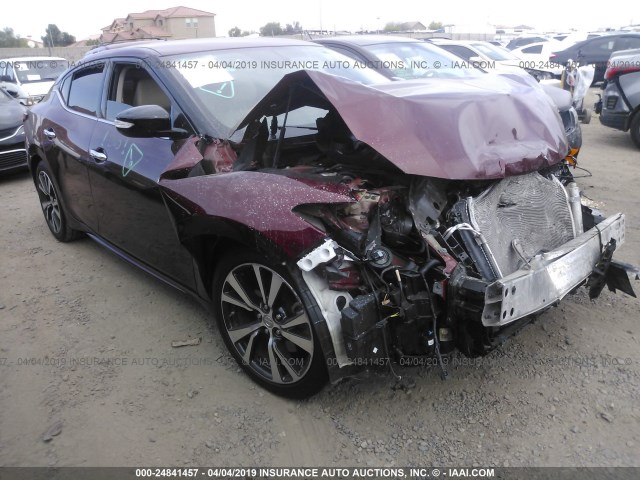 1N4AA6AP4HC404712 - 2017 NISSAN MAXIMA 3.5S/SV/SL/SR/PLAT MAROON photo 1