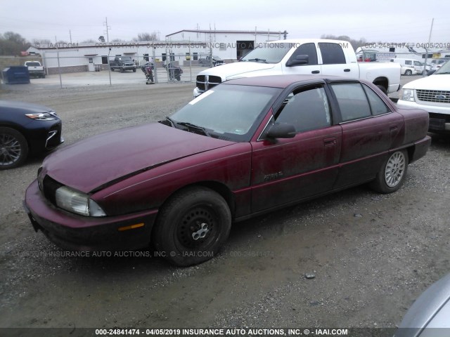 1G3NL52T7TM320236 - 1996 OLDSMOBILE ACHIEVA SL BURGUNDY photo 2