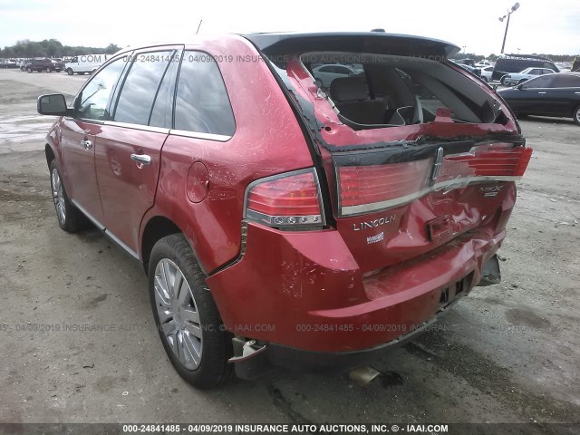 2LMDJ8JC2ABJ15124 - 2010 LINCOLN MKX RED photo 3