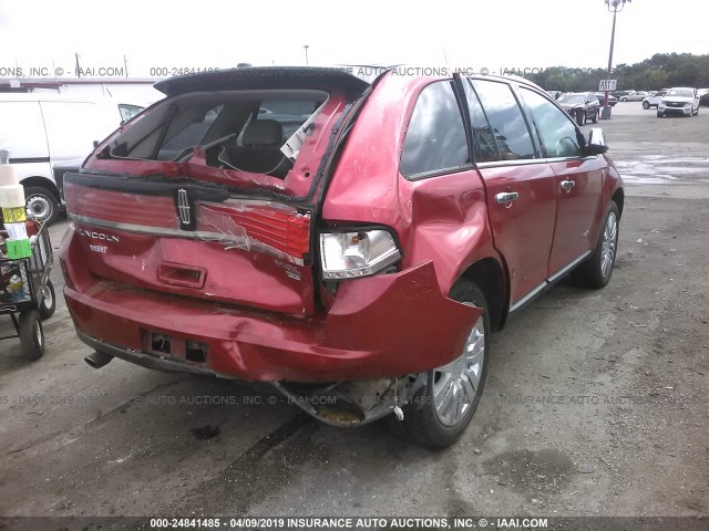 2LMDJ8JC2ABJ15124 - 2010 LINCOLN MKX RED photo 4