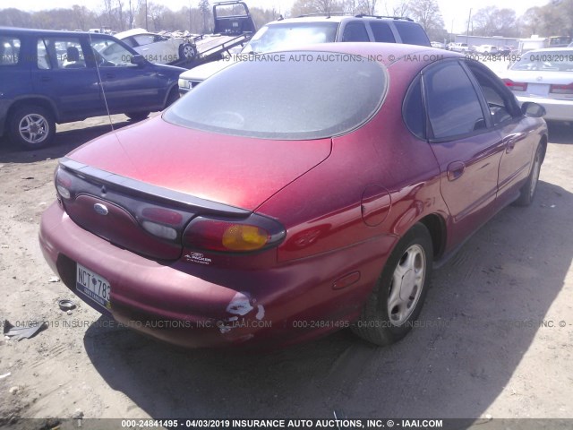 1FALP51U4VA268595 - 1997 FORD TAURUS G RED photo 4