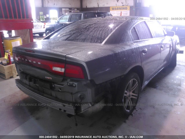 2C3CDXHG3CH175973 - 2012 DODGE CHARGER SXT GRAY photo 4