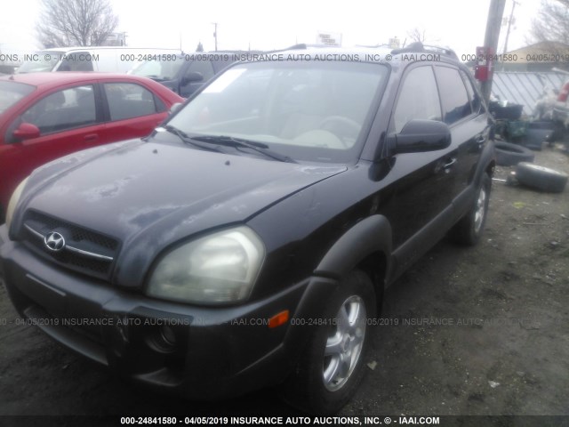 KM8JN12D15U062000 - 2005 HYUNDAI TUCSON GLS/LX BLACK photo 2