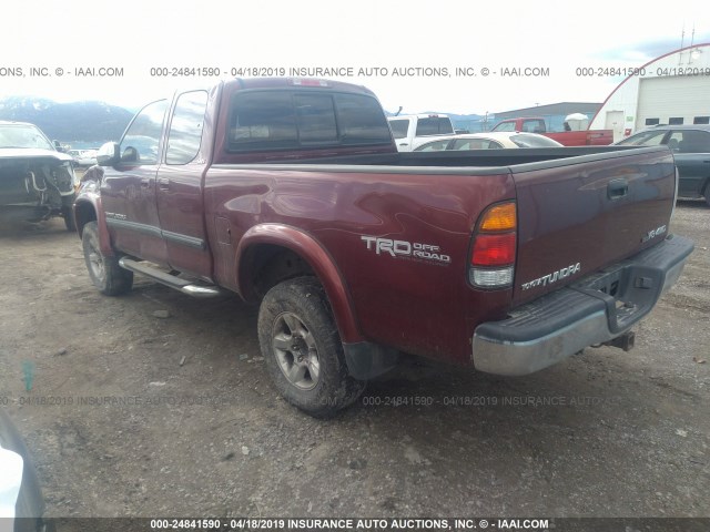 5TBBT44113S382110 - 2003 TOYOTA TUNDRA ACCESS CAB SR5 MAROON photo 3