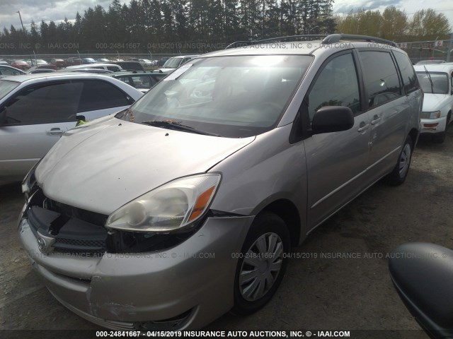5TDZA23C95S357073 - 2005 TOYOTA SIENNA CE/LE Pewter photo 2