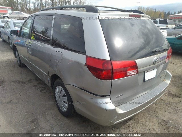 5TDZA23C95S357073 - 2005 TOYOTA SIENNA CE/LE Pewter photo 3