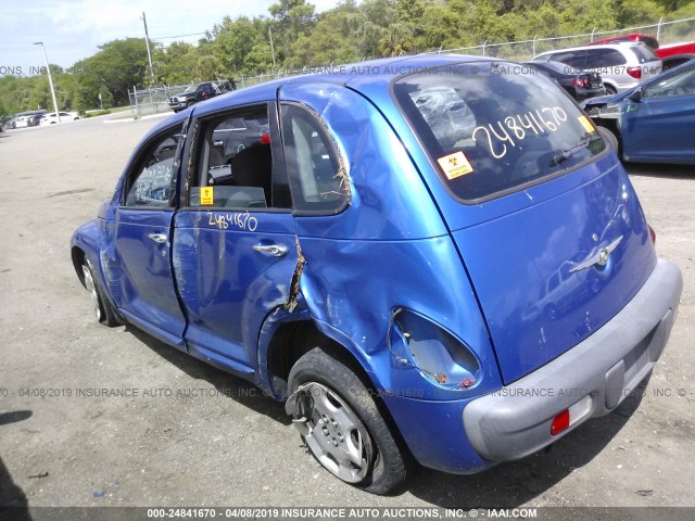 3C4FY48B63T532117 - 2003 CHRYSLER PT CRUISER CLASSIC BLUE photo 3