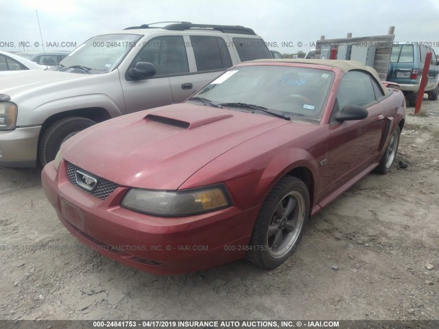 1FAFP45X63F363638 - 2003 FORD MUSTANG GT RED photo 2