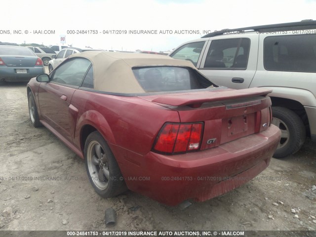 1FAFP45X63F363638 - 2003 FORD MUSTANG GT RED photo 3