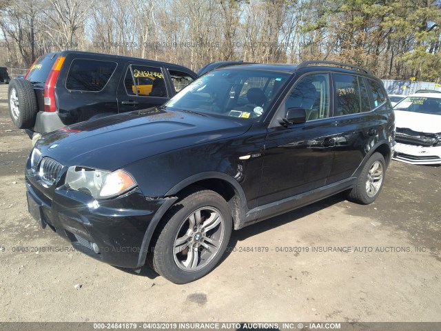 WBXPA93436WG78378 - 2006 BMW X3 3.0I BLACK photo 2