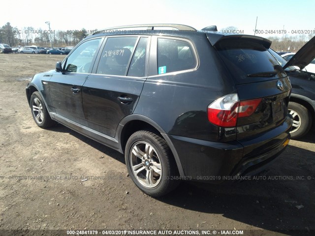 WBXPA93436WG78378 - 2006 BMW X3 3.0I BLACK photo 3