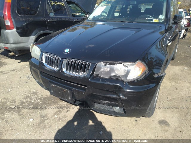 WBXPA93436WG78378 - 2006 BMW X3 3.0I BLACK photo 6