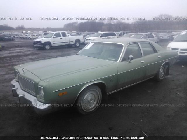 RH41C6A100121 - 1976 1976 PLYMOUTH GRAND FURY  GREEN photo 2