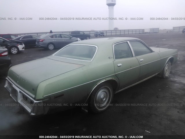 RH41C6A100121 - 1976 1976 PLYMOUTH GRAND FURY  GREEN photo 4