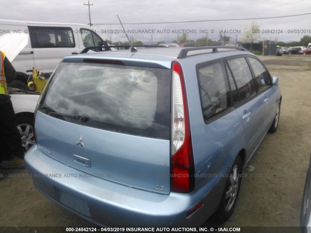 JA3AD29F14U035042 - 2004 MITSUBISHI LANCER LS BLUE photo 4