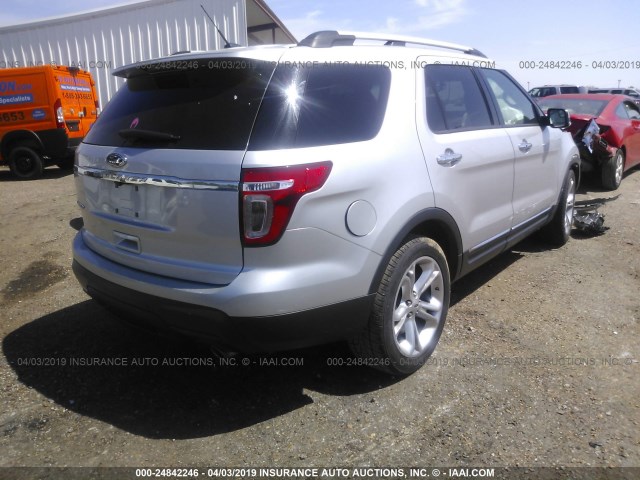 1FM5K7F82FGB60818 - 2015 FORD EXPLORER LIMITED SILVER photo 4