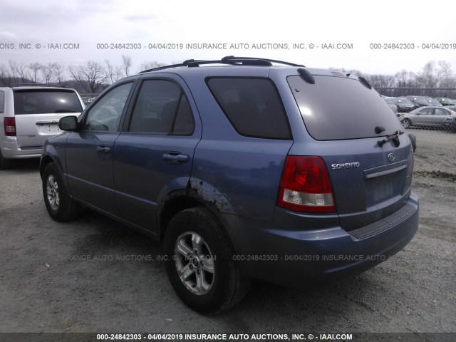 KNDJC733355346127 - 2005 KIA SORENTO EX/LX BLUE photo 3