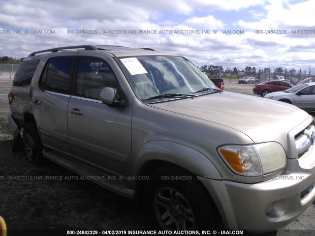 5TDBT48A75S247332 - 2005 TOYOTA SEQUOIA LIMITED GOLD photo 1