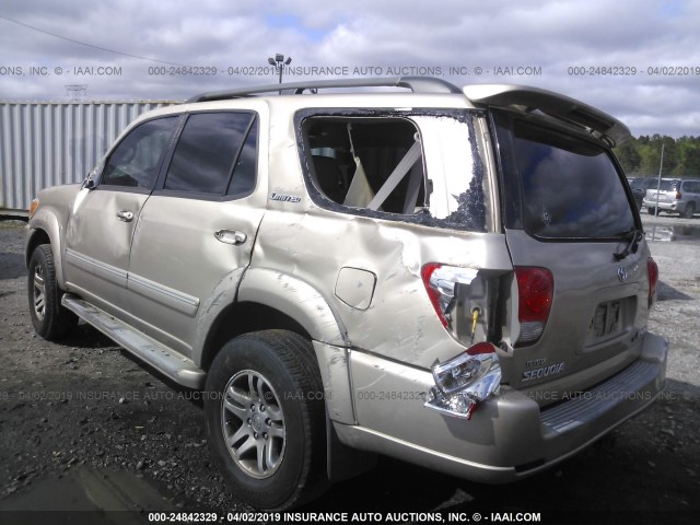 5TDBT48A75S247332 - 2005 TOYOTA SEQUOIA LIMITED GOLD photo 3