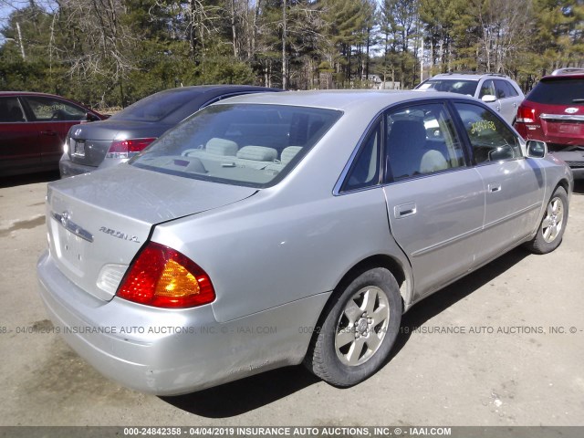 4T1BF28B12U248144 - 2002 TOYOTA AVALON XL/XLS SILVER photo 4