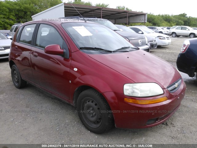 KL1TD66638B098254 - 2008 CHEVROLET AVEO LS RED photo 1