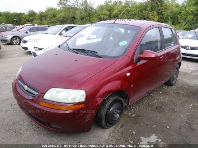 KL1TD66638B098254 - 2008 CHEVROLET AVEO LS RED photo 2