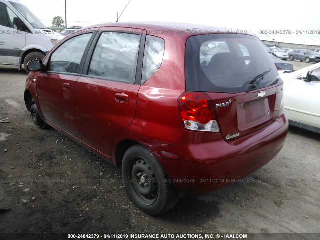 KL1TD66638B098254 - 2008 CHEVROLET AVEO LS RED photo 3