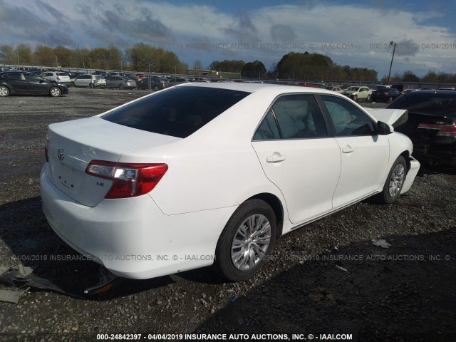 4T4BF1FK2CR203380 - 2012 TOYOTA CAMRY SE/LE/XLE WHITE photo 4