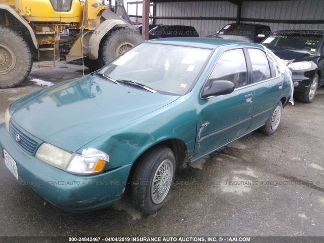 1N4AB41D9VC774248 - 1997 NISSAN SENTRA XE/GXE/GLE/BASE GREEN photo 2