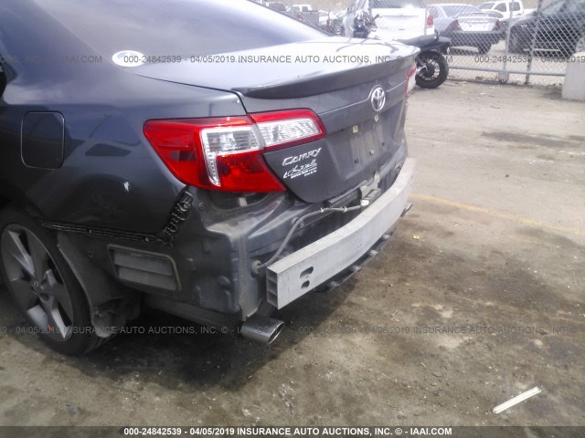 4T1BK1FK9CU016742 - 2012 TOYOTA CAMRY SE/XLE GRAY photo 6