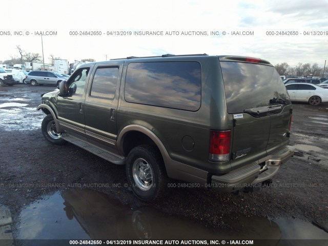 1FMSU45PX5ED43785 - 2005 FORD EXCURSION EDDIE BAUER GREEN photo 3