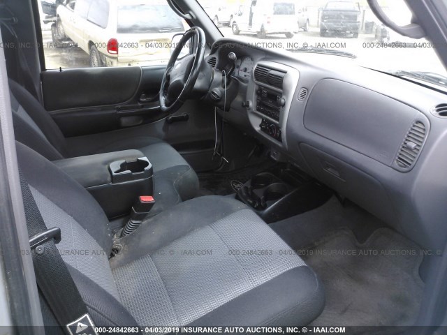 1FTYR10U43PA53216 - 2003 FORD RANGER SILVER photo 5