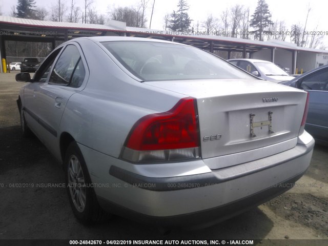 YV1RS61T642330825 - 2004 VOLVO S60 SILVER photo 3