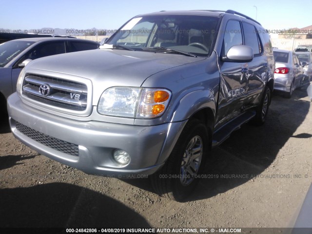 5TDBT48A93S171593 - 2003 TOYOTA SEQUOIA LIMITED SILVER photo 2